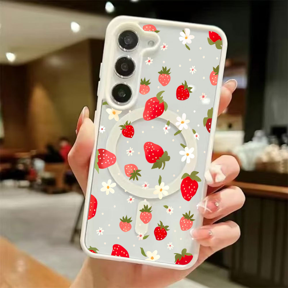 Strawberry Huller - Magnetische kabellose Ladehülle für Samsung Galaxy