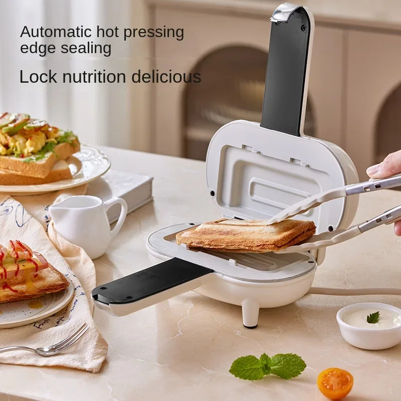 Breakfast Sandwich Press - 1 Stück Haushaltsgerät Frühstücksmaschine Kleine Heißpress-Sandwichmaschine