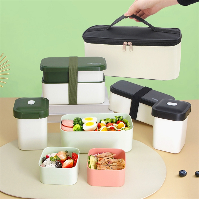 Meal Prep Japanese - Lunchbox mit zwei Fächern, Mikrowellen-Bento-Behälter, Büroangestellte,