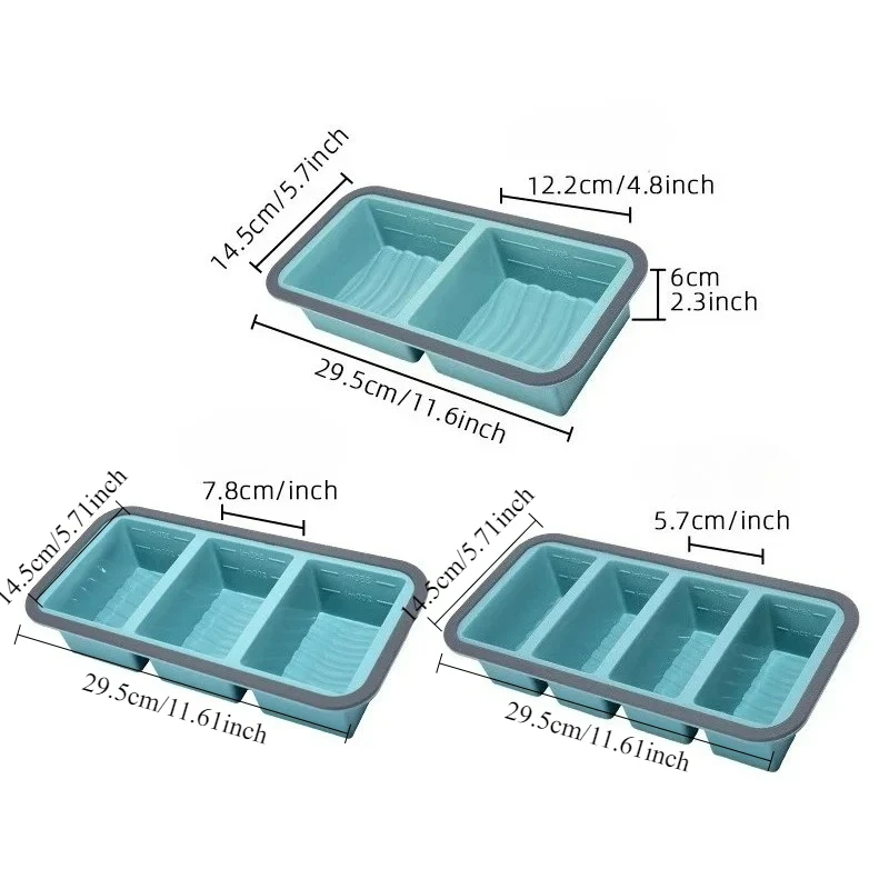 Meal Prep Freezer - Silikon-Suppenportionen-Gefrierformen für Suppen-Eiswürfel mit Deckel zur