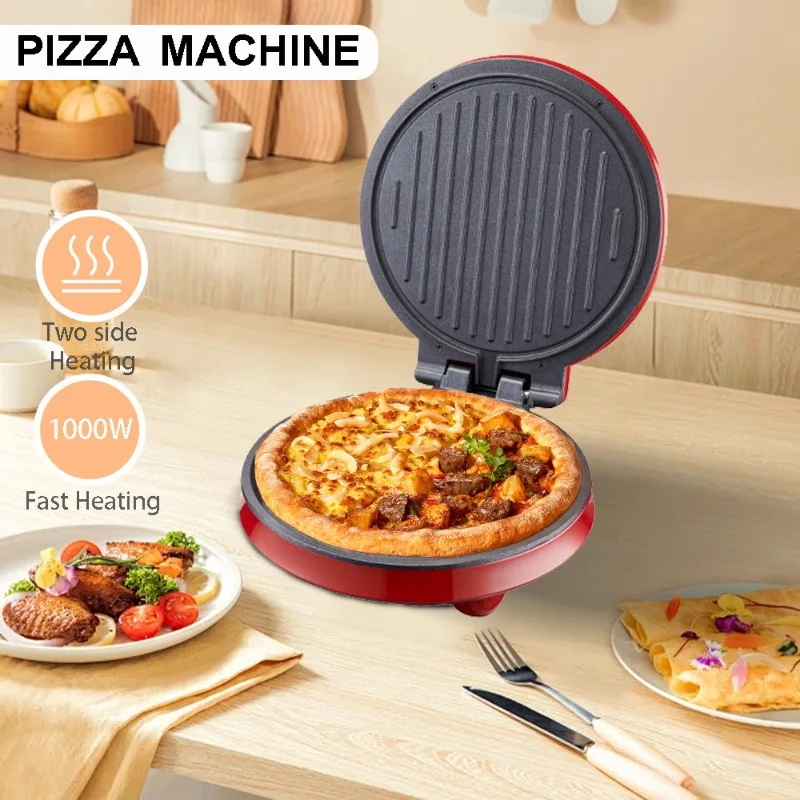 Breakfast Sandwich Press - 110V Elektrische Pizzamaschine, Doppelseitig Beheizbare Elektrische