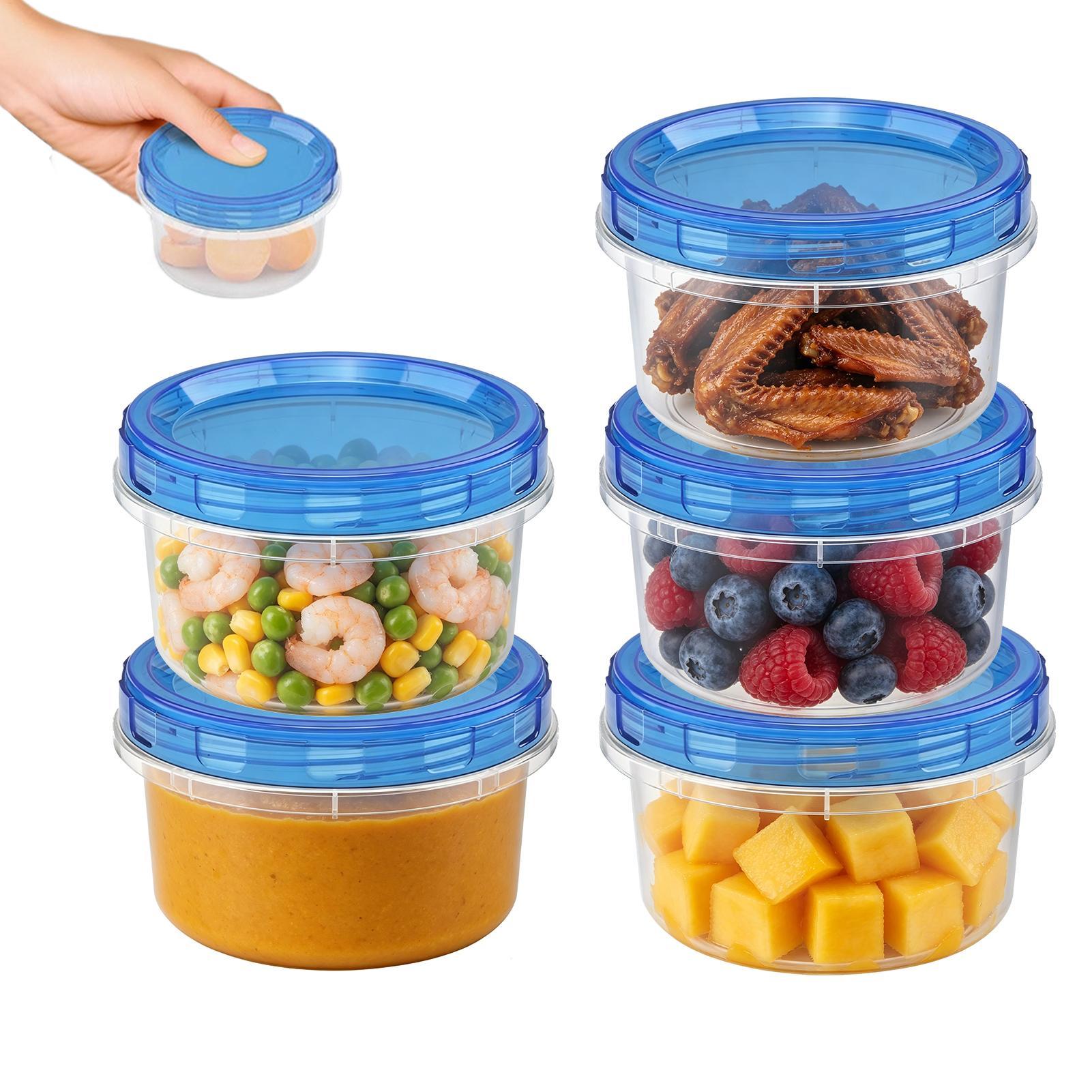 Meal Prep Juice - Gefrierfeste Lebensmittelbehälter 5-teilig Auslaufsichere Stapelbare Meal-Prep-Boxen