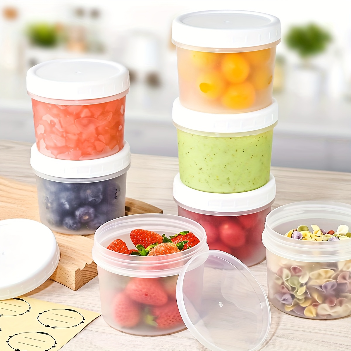Meal Prep Overnight Oats - 160 ml/400 ml Joghurt-Puddinggläser mit Deckel,