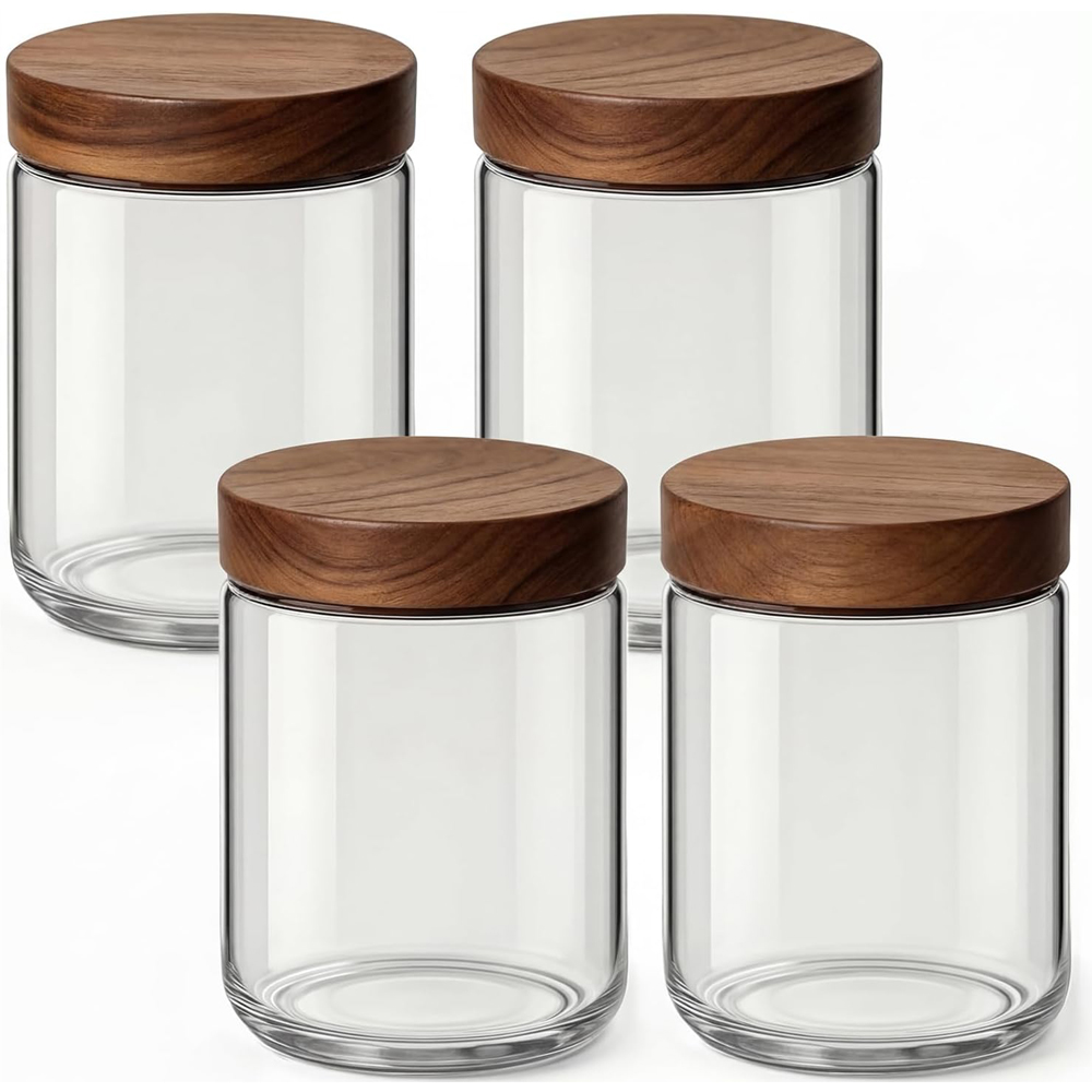 Meal Prep Overnight Oats - 500ml Overnight-Oats-Behälter mit Deckeln, Glas-Einmachgläser mit