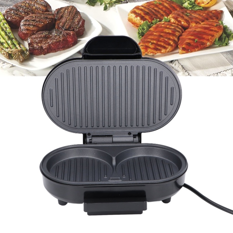 Breakfast Sandwich Press - 750W Elektrischer Steak-Grill, Elektrischer Burger-Maker Kompakter