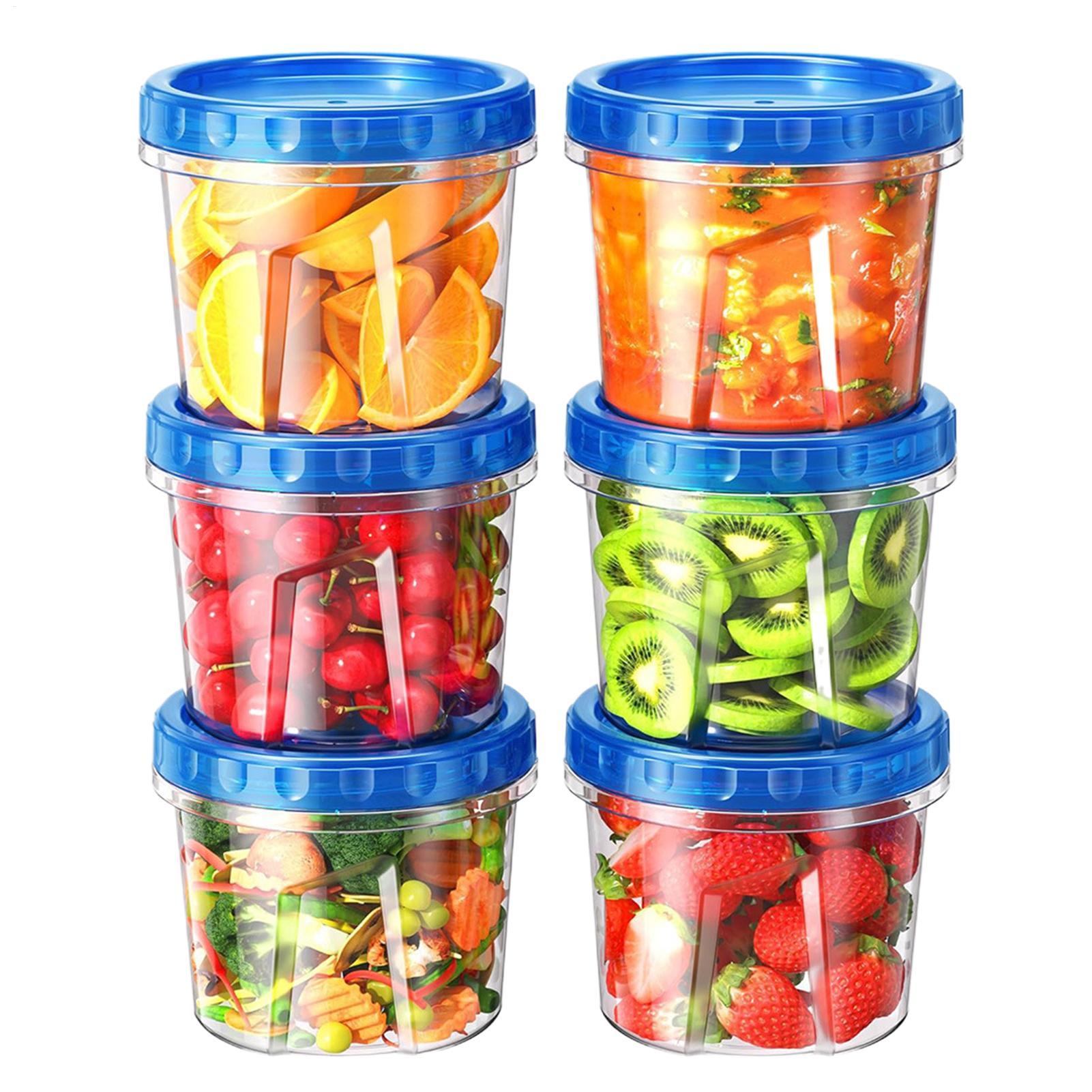 Meal Prep Freezer - Gefrierbehälter 16oz, 6-teiliges Set, stapelbare Meal-Prep-Boxen