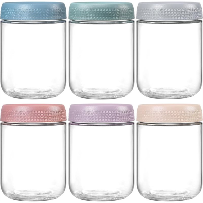 Meal Prep Overnight Oats - AB34-6 Stück 500 ml Overnight-Oats-Behälter mit
