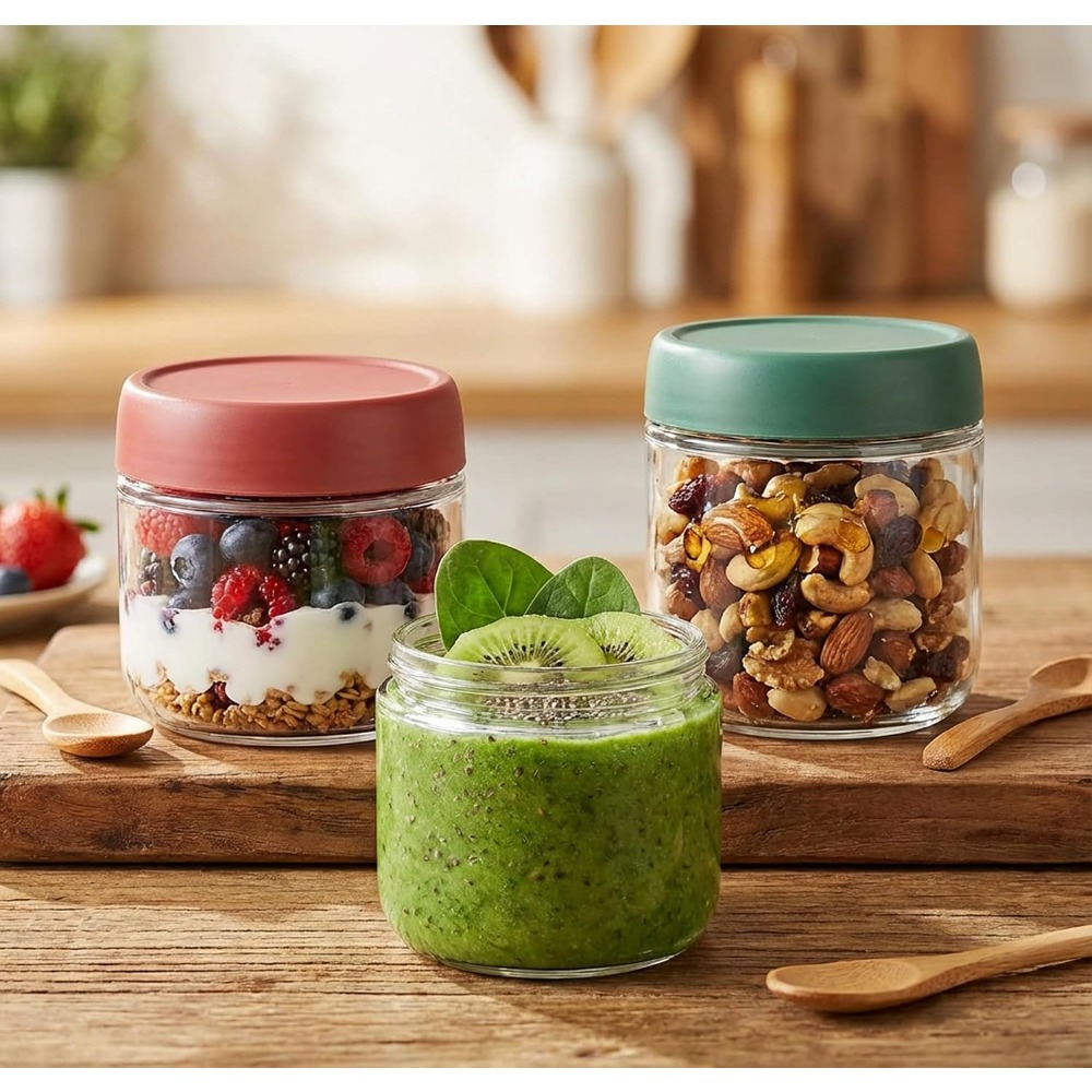 3er-Pack Glasbehälter für Over – Meal Prep Overnight Oats Bewertung und Preis
