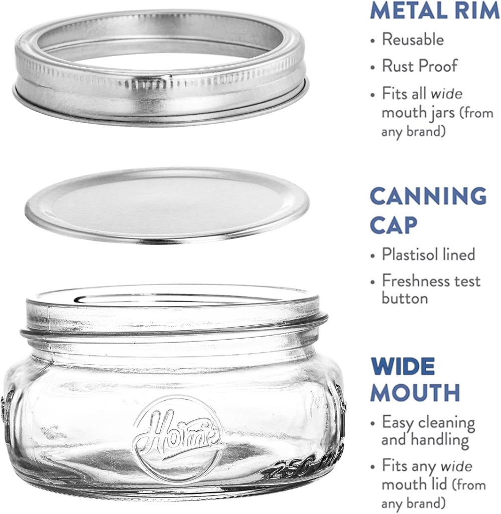 12er-Pack 8oz Weithalsgläser m – Meal Prep Overnight Oats Bewertung und Preis