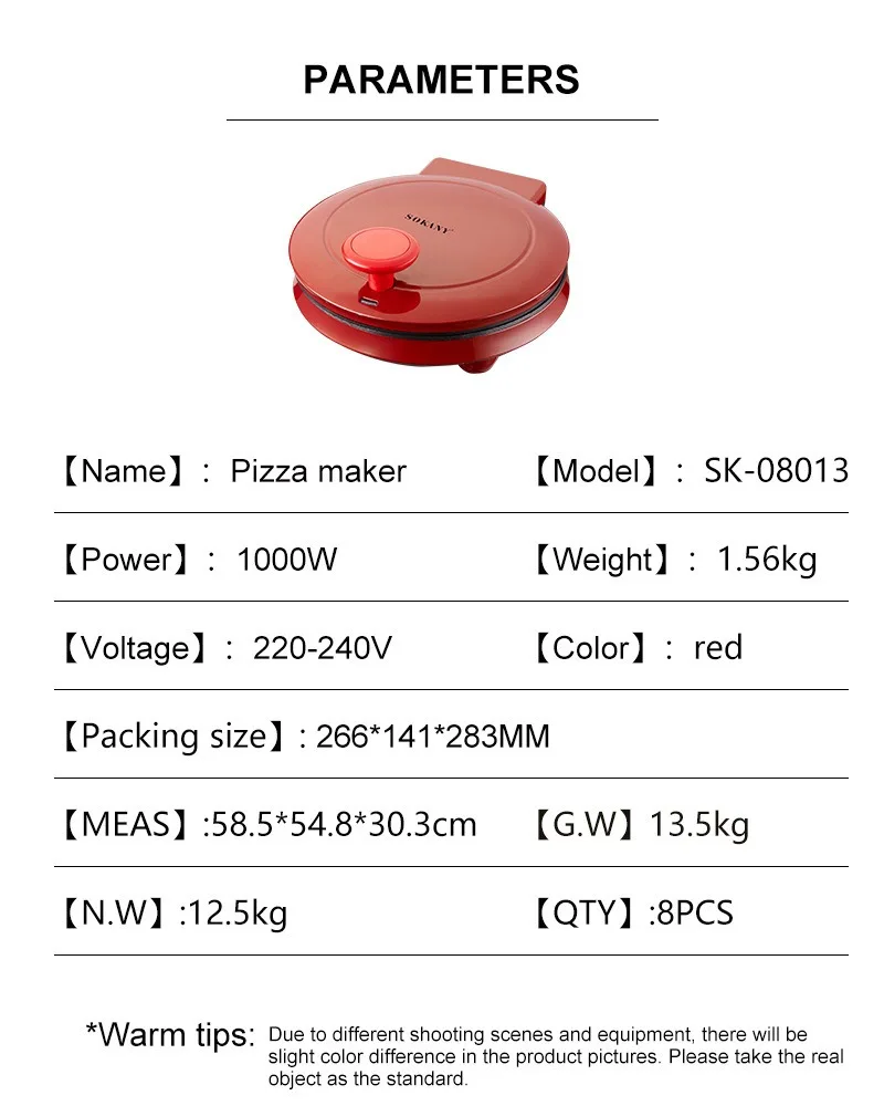 110V Elektrische Pizzamaschine – Breakfast Sandwich Press Bewertung und Preis