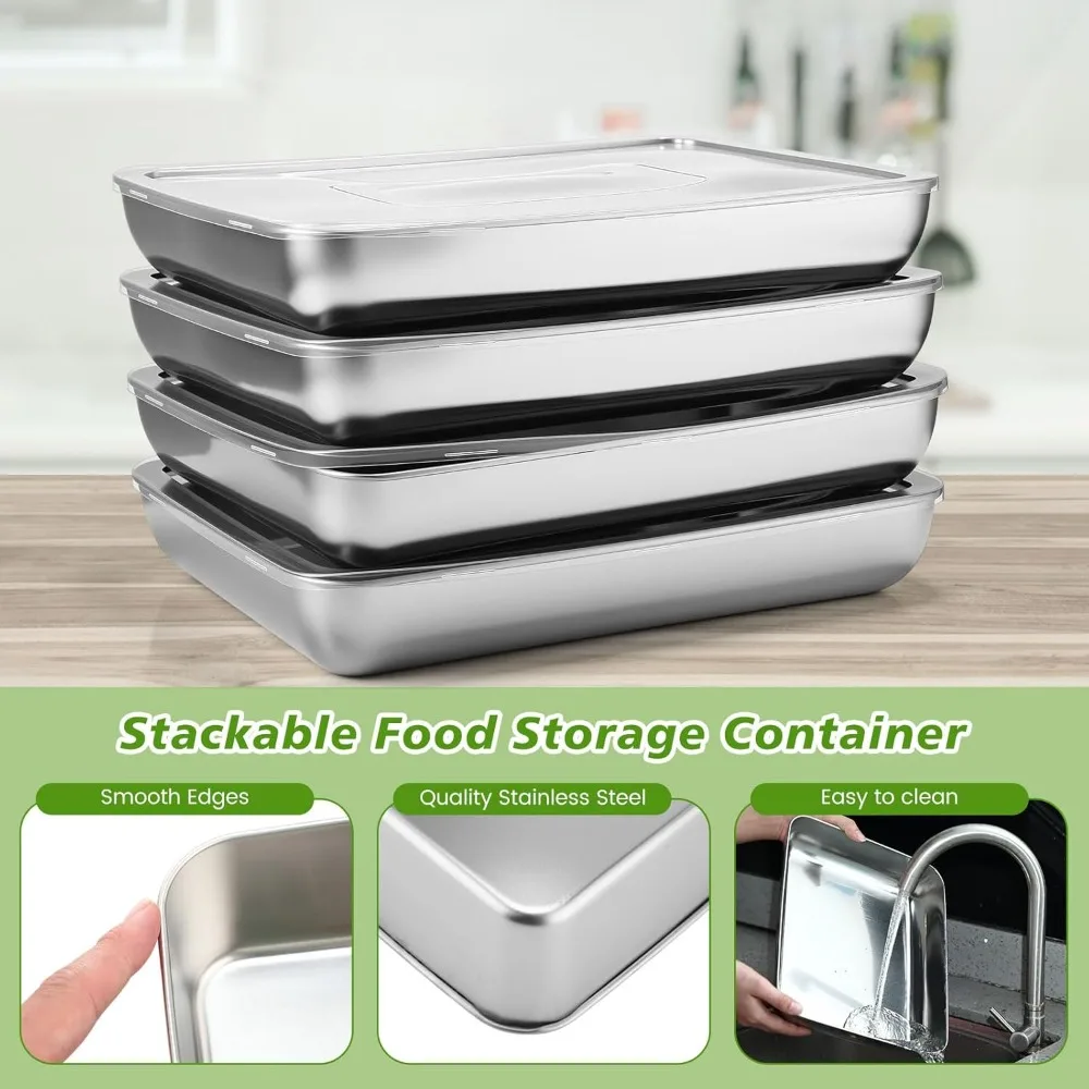12-teiliges Edelstahl-Lebensmi – Meal Prep Freezer Bewertung und Preis
