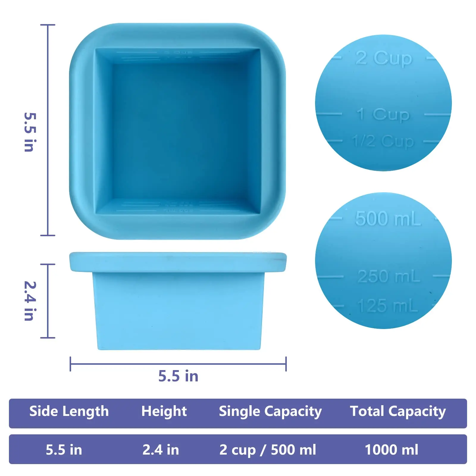 1/2 Tassen Silikon-Suppen-Gefr – Meal Prep Freezer Bewertung und Preis
